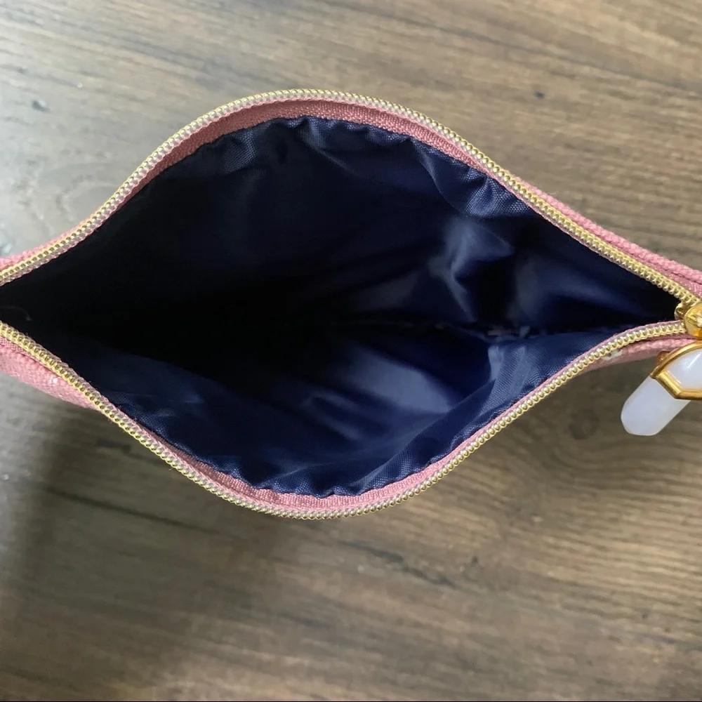 Pink constellation faux crystal ipsy bag